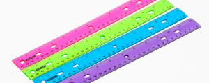 Pad printed rulers