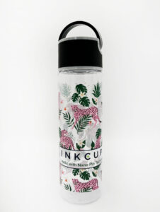 Clear Tritan Waterbottle with Cheetah Print