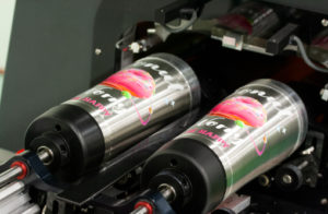 Cylindrical inkjet printer print stations Double Helix