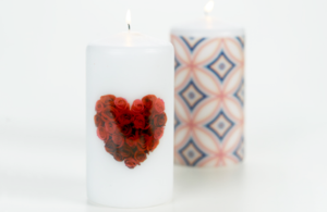 Digital printed candles