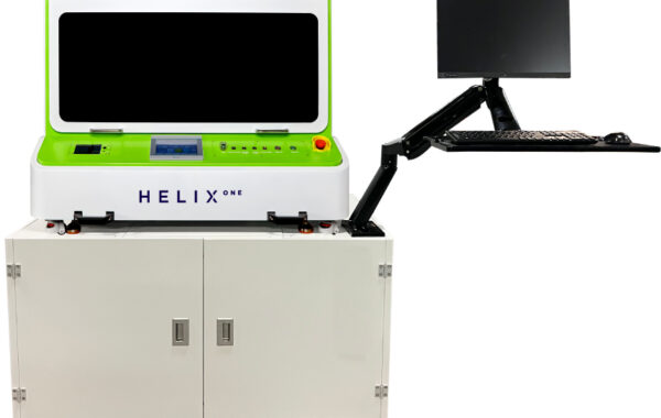 Helix ONE benchtop cylindrical printer on bench