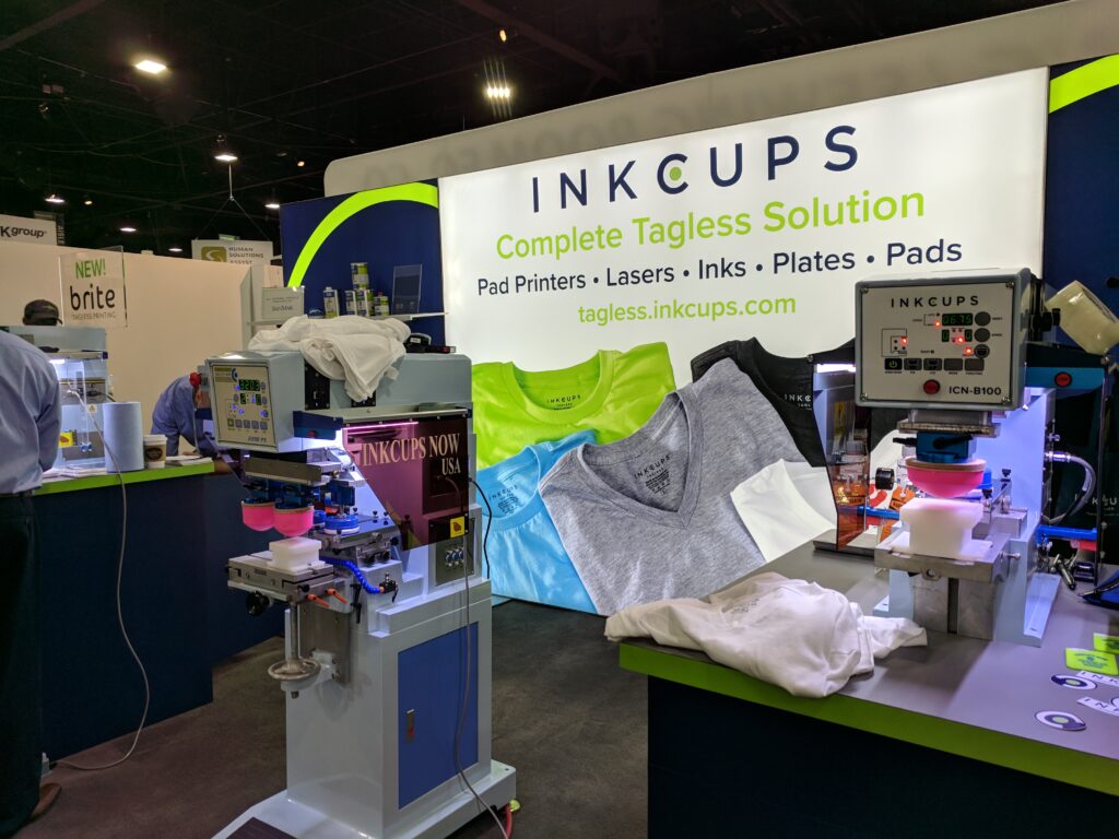 Inkcups Tagless Booth Setup