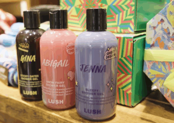 Lush Customized Shower Gel Bottles