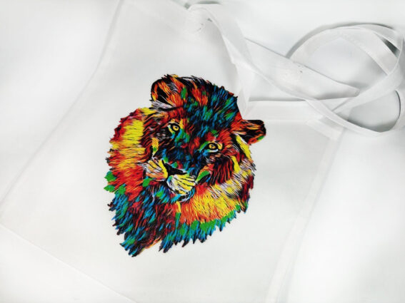 Non-Woven Lion White Bag