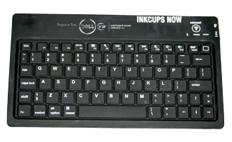 Printing silicone ink on a flexible keyboard