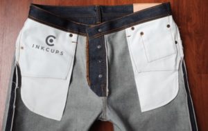 pad printed jeans pocket