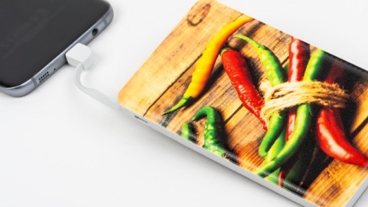 Digitally printed power bank with S1 UV ink