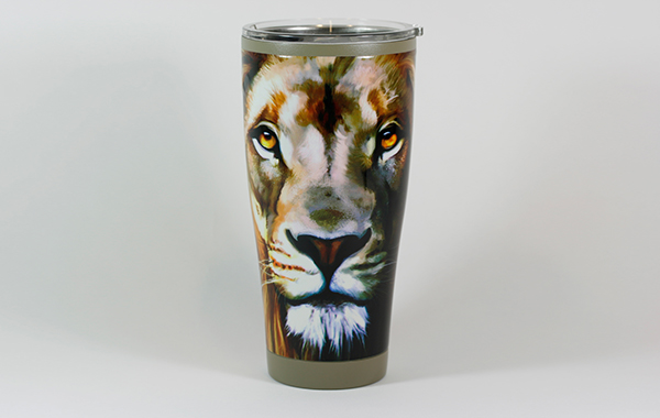 stainless steel tumbler lion